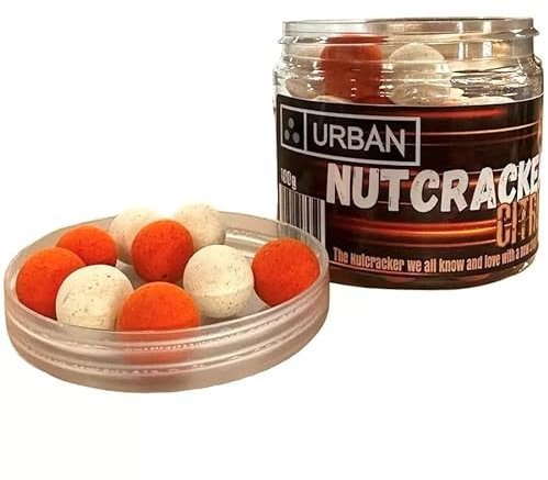 Urban Bait Nutcracker Citrus Pop Ups 15mm Carp Fishing White and Orange Boilies