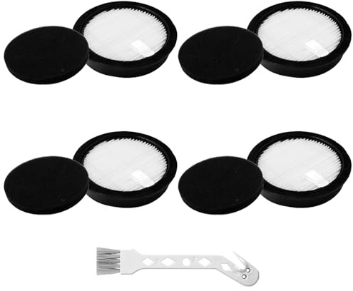 SmartVac 11 Filter Set Zubehör für HOMPANY SmartVac 11 Akku Staubsauger - 4x HEPA Filter + 4x Schaumfilter Ersatzfilter Ersatzteile Waschbar