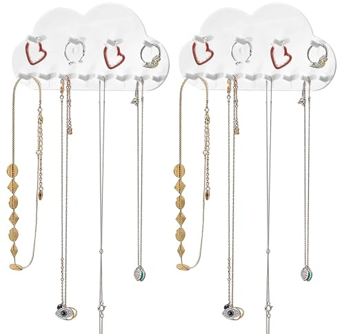 ARJDXDP Wand Ketten Aufbewahrung Schmuckaufbewahrung, Schmuck-Organizer zum Aufhängen für Schmuck Halskette Ring und Ohrring 2PCS (B)