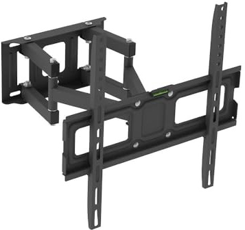 TactFire TV Wandhalterung 26-55 Zoll | Wandhalterung Fernseher Schwenkbar mit Wasserwaage, TV Halterung Schwenkbar, bis 40 kg, VESA 400x400 mm, Vertikal: -10°~10°