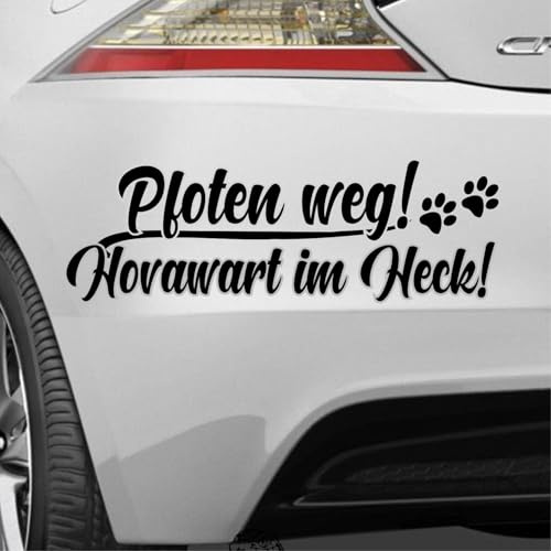 Pegatina Promotion Pfoten Weg ! Hovawart im Heck! on Board Hund Hunde Warnung Aufkleber Auto Wohnmobil Sticker Farbe&Größe wählbar
