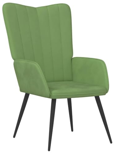 vidaXL Relaxsessel Fernsehsessel Sessel Polsterstuhl Polstersessel Wohnzimmerstuhl Relaxstuhl Armsessel Essstuhl Wohnzimmer Hellgrün Samt