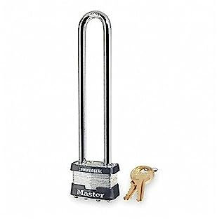Master Lock Keyed Padlock, 3/4 in,Rectangle,Silver