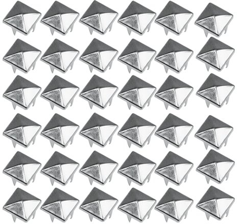 LDS03 Pyramiden-Nieten, viereckig, Gotik- / Punk-Stil, 9 x 9 mm, 50 Stück