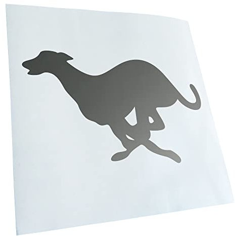 Kiwistar - Autoaufkleber - Silber - 17x11cm Windhund - Heckscheibe Auto Aufkleber wetterfest für Kfz LKW Mofa Truck - Sticker außen selbstklebend Tuning Zubehör für Fenster Fahrzeug Scheibe