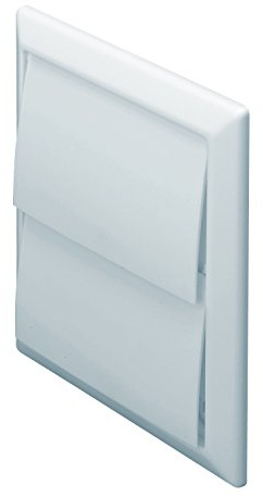 Domus 44910W 100mm Outlet with Gravity Flaps-White