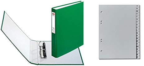 Herlitz Ringbuch + Ordner Register / DIN A5 mit 2-Ringe / Farbe: grün