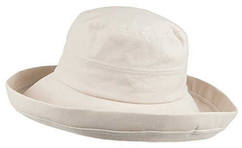 sur la tête Lily Packbarer Sonnenhut aus Leinen-Baumwolle - Sand - L
