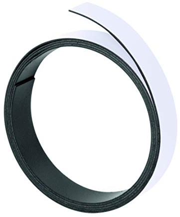 FRANKEN Magnetband, 100 cm x 10 mm, beschriftbar, zuschneidbar, weiß, M802 09