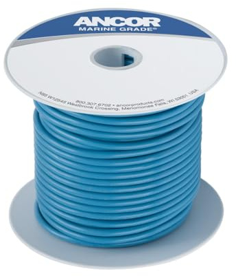 Ancor 103910 Marine Grade Electrical Primary Tinned Copper Boat Wiring (14-Gauge, Light Blue, 100-Feet)
