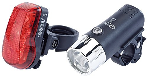 Draper 24815 Front and Rear Led Bicycle Light Set, 18.8cm x 4.7cm x 22.7cm, Multicolor