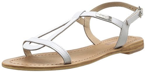 Les Tropeziennes Femme Hamess Sandales-et-nu-pieds, Blanc, 39 EU