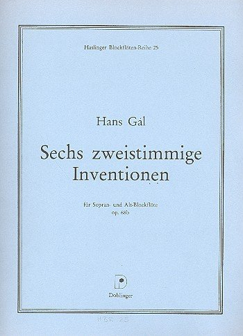 6 zweistimmige Inventionen opus.68b: für 2 Blockflöten (SA)