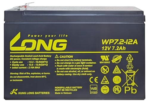 Akku kompatibel CP12-7.0 CP-12-7.0 12V 7,2Ah AGM Blei zyklenfest wartungsfrei