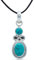 mantraroma Kettenanhänger 925 Silber Türkis Edelstein Kettenanhänger Damen Sterling Silber Halskette Anhänger Geschenk (MAH-075-15)