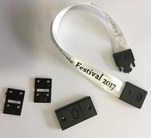 Armband-Sicherheits-Schließe, 15 mm x 10 Sets oder x 50, ideal für Armbänder, Partys oder Festivals, temporäre Halsbänder, hochwertig -, 15mm x 50 sets