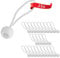 ECENCE 25 Piezas Tensores de Goma con Bolas - Gomas Elásticas de Plástico para Lonas, Carpas, Pabellones y Tiendas - Fijación Segura con Gran Fuerza Tensora - Blanco