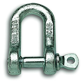 Chapuis 330/6Z Lot de 10 Manilles droites - Acier Zingué - charge de travail Indicative 100 kg - axe 6 mm - largeur intérieure 11 mm, Gris, Set de 10 pièces