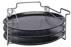 amara-global 4-Piece Pizza Baking Set Pizza Baking Tray Oven Stand Pizza Tray Holder