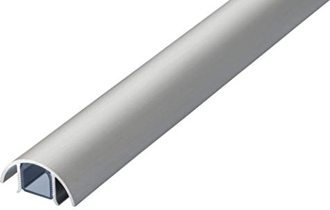 MINI Aluminium KABELKANAL IN Edelstahl GEBÜRSTET Style (Länge: 120cm) | 30mm breit, verschiedene Längen.