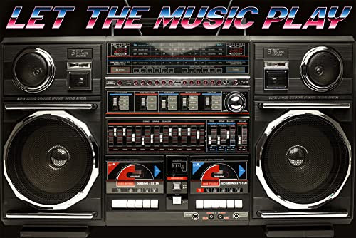 empireposter Ghettoblaster - Poster - 80s Boombox – Let the music play