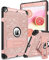 DUEDUE Design for iPad 9.7 Case 2017/2018, iPad Air 2 Case, iPad 6th/5th Generation Case with Kickstand, Glitter Bling 3 in 1 Heavy Duty Hard PC Cover Shockproof Case for iPad Pro 9.7, Pink