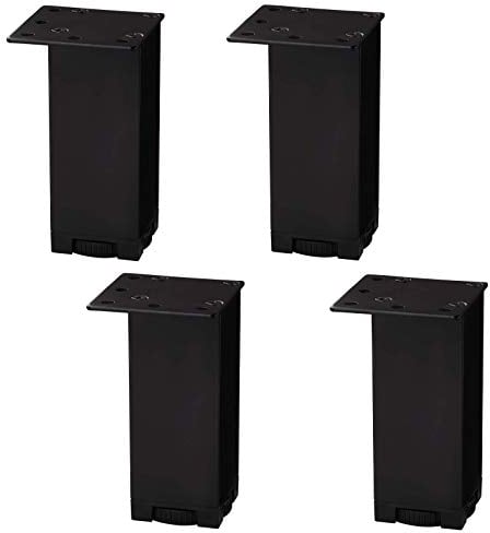 4 x Pieds de Meuble ROMEO noir Hauteur 100 mm Réglable Pied de Meuble Pied de Placard Socle de SO-TECH®