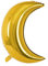 PartyDeco Folienballon in Form des Mondes Moon in Gold- Dekoration für Geburtstag- Größe: ca. 60 cm Ballon für Hel Air Ballon Girlande Partys Ballon Backdrop Party