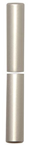 Zierhülse aus Aluminium | Aufsteckhülse vernickelt matt für Einbohrbänder | Band ø 15mm, Bandhöhe 92mm, oben + unten