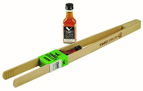 Weisenbach - Grillzange - Motiv: KUGEL-GRILLER - Set: Grillzange mit Kräuterlikör