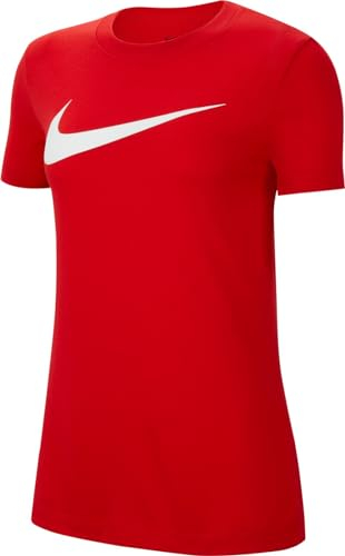 Nike CW6967-657 W NK DF PARK20 SS tee HBR T-Shirt Mujer University Red/(White) Tamaño S