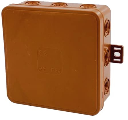 Abzweigdose V6 Verteilerkasten IP54 85x84x41mm 10 Stück Braun