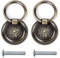 CjingCH 2Pcs Drawer Ring Pull Handles Vintage Antique Ring Pull Handle Cupboard Drawer Pull Handles Suitable for Door Cabinets Drawer Cupboard, Bronze