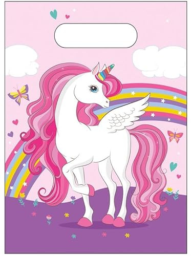 Procos - Party Loot Bags Unicorn Rainbow Colors Geschenktüten Bonbons, 6 Stück, PR93886