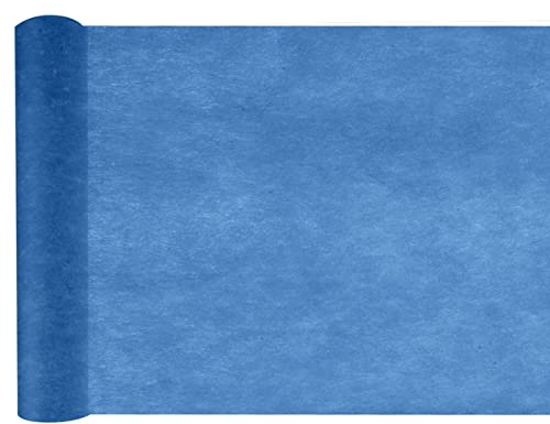 Tischläufer Tischband Tischvlies Deko Vlies 25m Rolle 30cm breit mit Palandi® Sticker (Navy Marine)