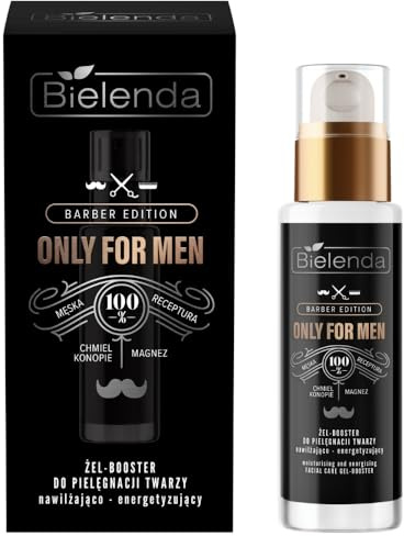 Bielenda Feuchtigkeitscreme Männer 30 ml – leichtes Gesichts Gel für schnelle Feuchtigkeit, erfrischende Gesichtspflege Men, zieht schnell ein, kein Fettfilm
