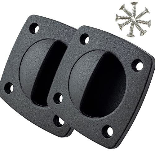 NEPIDOVS - Maniglia da incasso in nylon, per porta scorrevole, per barche e barche e portello quadrato, per barche a motore, accessori per cabine e yacht (nero)