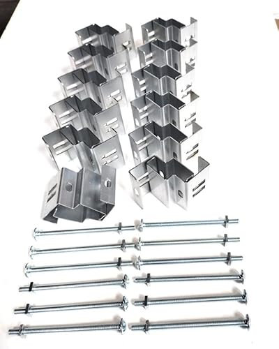 POSTFIX Metal Brackets to fit 4 x 4 SLOTTED CONCRETE FENCE POSTS - Packs of 4, 8 and 12. (Pack of 12)