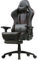 Dowinx Chaise de Gaming Style de Course Ergonomique avec Support Lombaire pour Ordinateur en Cuir synthétique avec Repose-Pieds rétractable (Noir)