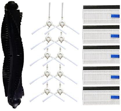 Filtre HEPA de Brosse latérale de Brosse de Rouleau Compatible avec Le kit d'accessoires d'aspirateur Robot Tefal Rowenta X-Plorer Serie 75 RG7687 RR7687WH