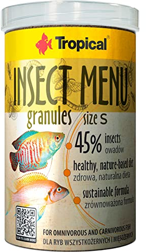 Insect MENU GRANULES Size S 1000ml / 540g - Fischfutter in sinkender Form, Granulat auf Basis von 3 Insekten