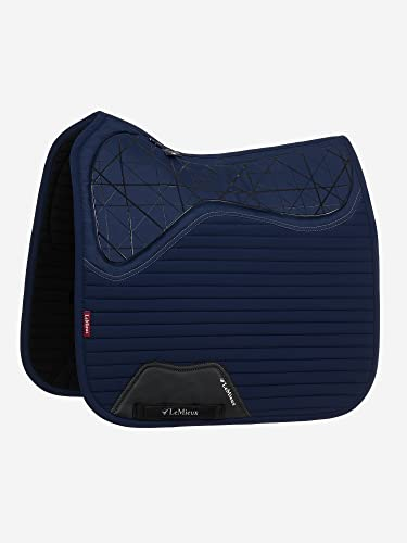 LeMieux Dressur Soft Shell Anti Slip Square Saddle Pad - English Saddle Pads for Pferde - Reitausrüstung und Zubehör (Navy - One Size)