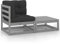 vidaXL Garten Lounge Set 2-TLG., Gartenmöbel Set Sitzgruppe für Garten Terrasse Balkon, Modular Sofa mit Kissen, Garnitur Loungemöbel, Grau Kiefer Massivholz