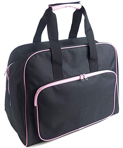 Graootoly Multifunktionale Nähmaschinentasche Tragbare Aufbewahrungstasche Tragetasche mit Tasche Lagerung Nähen Handtaschen Neue Schwarz Rosa