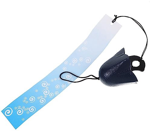 Happyyami Carillon Petites Cloches à Vent Pendentif en Verre De Style Cloche à Vent Japonaise Cloches à Vent en Verre Cadeau De Pendaison De Crémaillère Cloche Suspendue Charme Fonte Métal