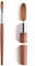 KADS Pure Kolinsky Hair Bristles Acrylic Nail Brush Oval Crimped Shaped RedWood Handle Professional Salon Quality (10#)
