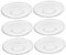 TIDTALEO 6 Pièces Sous-Verres Décor De Table Basse - Tapis De Tasse en Verre Transparent - Soucoupes Claires - Plaque De Dessous De Bureau