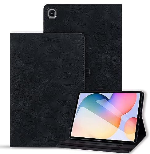 Vaitasy Custodia Samsung Galaxy Tab A7 10.4 Pollici 2020 Cover Flip Book Custodia con Supporto Funzione per Galaxy Tab A7 2020 SM-T500/SM-T505/SM-T507 - Mandala Nero