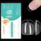 Capsule Americaine Ongle Extra Court Ronde, 12 Tailles Clair Mat Xs Court Tips Kit Faux Ongles Transparent, ZAHRVIA 192 Pièces Pose Americaine Press On Nails pour Les Extensions Bricolage Nail Art