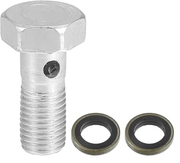 A ABSOPRO Bremsleitung Adapter M8x1.0 Bremsleitungsgewinde Hohlschraube für Auto-Bremsleitung